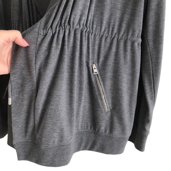 All Saints Gina Gray Draped Jacket Cardigan Size 6 - Picture 6 of 13